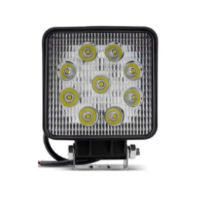 Farol Auxiliar Quadrado LED Branco (9 LEDs) 27W - Bi-Volt