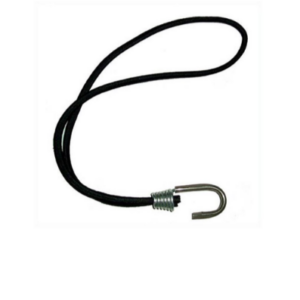 Kit 50 Elastico De Lona Caminhao Preto Gancho Metal 35cm